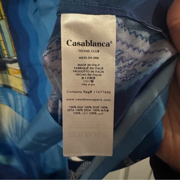 Casablanca Tokyo Nights Long Sleeve Cuban Collar Shirt in Multi - Picture 10 of 16